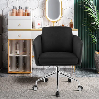 Home Office Chair with Metal Base-Black