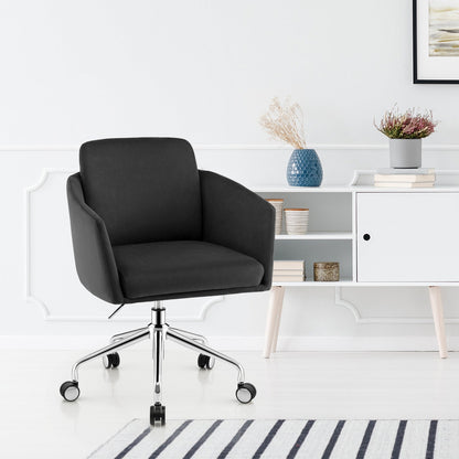 Home Office Chair with Metal Base-Black