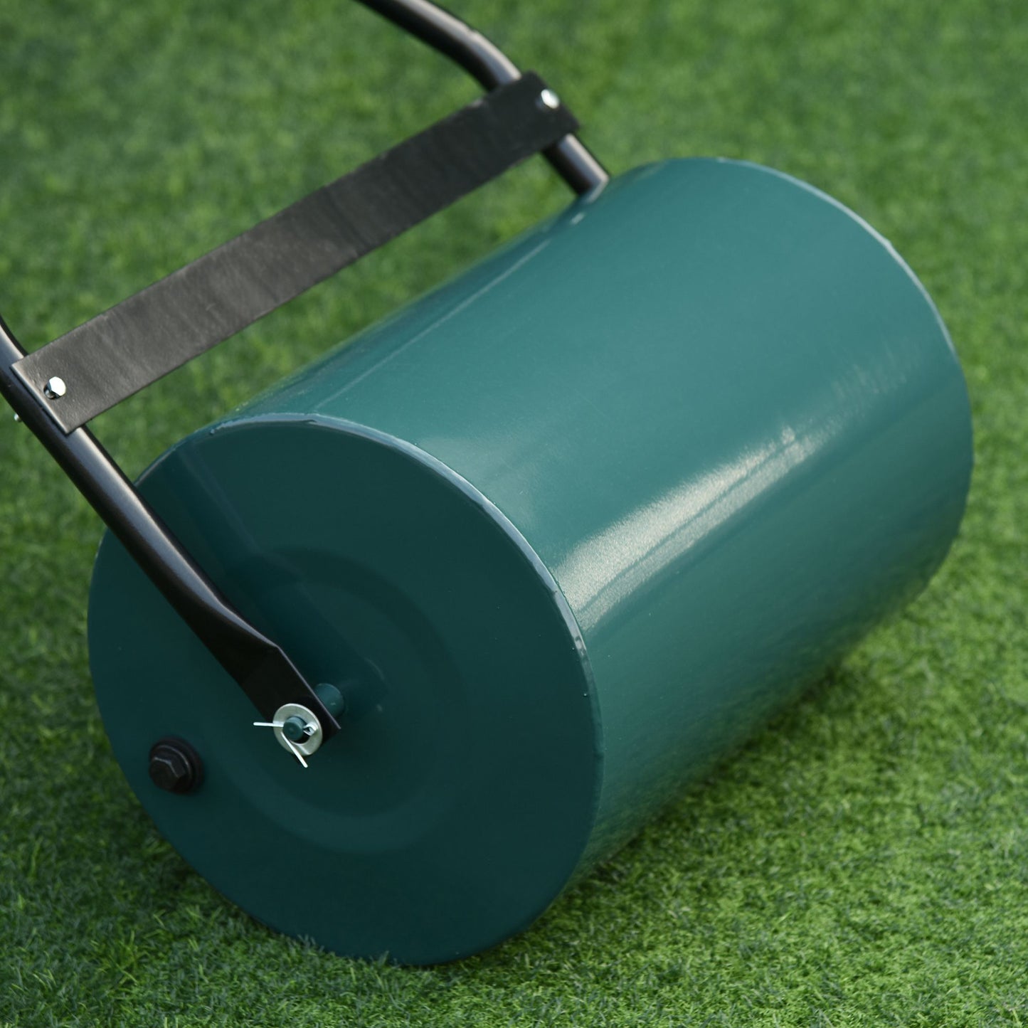 Outsunny 40L Lawn Roller Drum Scraper Bar Collapsible Handle Water or Sand Filled √é¬¶32cm Green