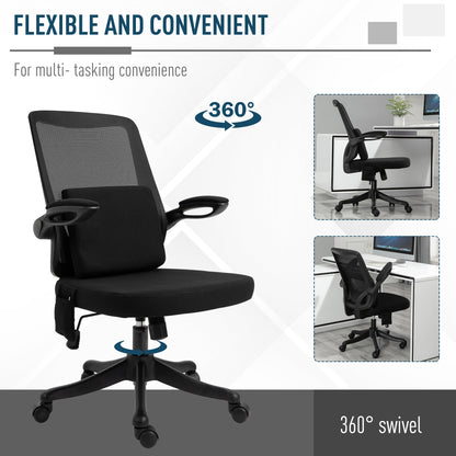 Vinsetto Office Chair 2-Point Massage Executive Ergonomic USB Power Mesh Design 360√Ç¬∞ Swivel with Lumbar Support, Black