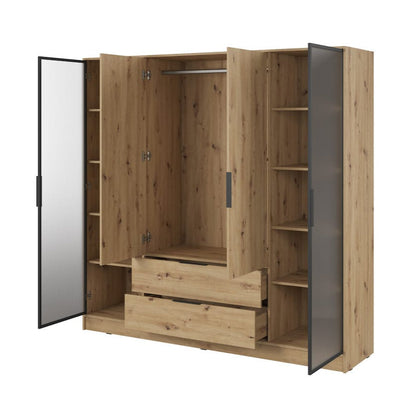 Kelly Hinged Door Wardrobe 206cm [Glass]