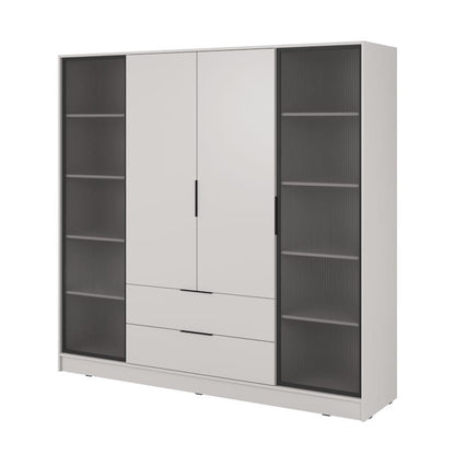 Kelly Hinged Door Wardrobe 206cm [Glass]