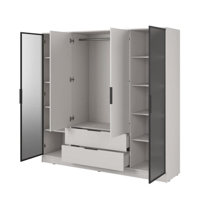 Kelly Hinged Door Wardrobe 206cm [Glass]