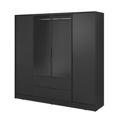 Kelly Hinged Door Wardrobe 206cm [Glass]