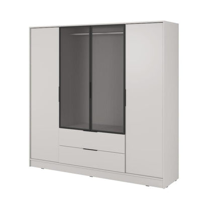 Kelly Hinged Door Wardrobe 206cm [Glass]