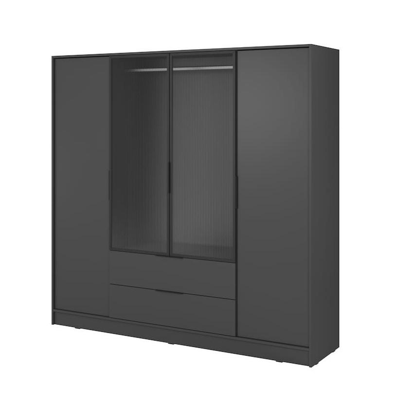 Kelly Hinged Door Wardrobe 206cm [Glass]