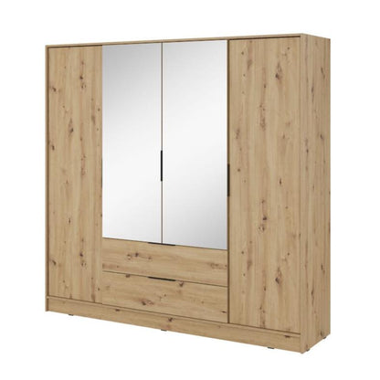 Kelly Hinged Door Wardrobe 206cm [Mirror]