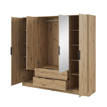 Kelly Hinged Door Wardrobe 206cm [Mirror]