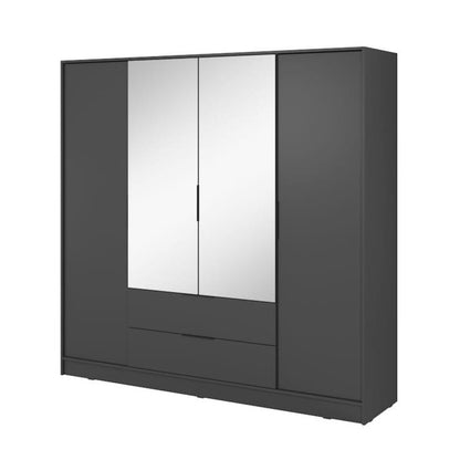 Kelly Hinged Door Wardrobe 206cm [Mirror]