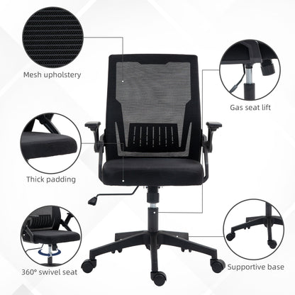 Vinsetto Office Chair, with Lumbar Support - Black