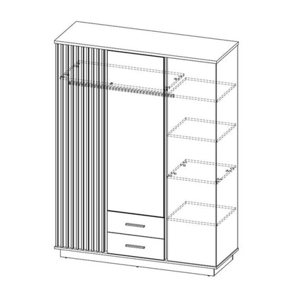 Lamelo LA15 Hinged Wardrobe 146cm