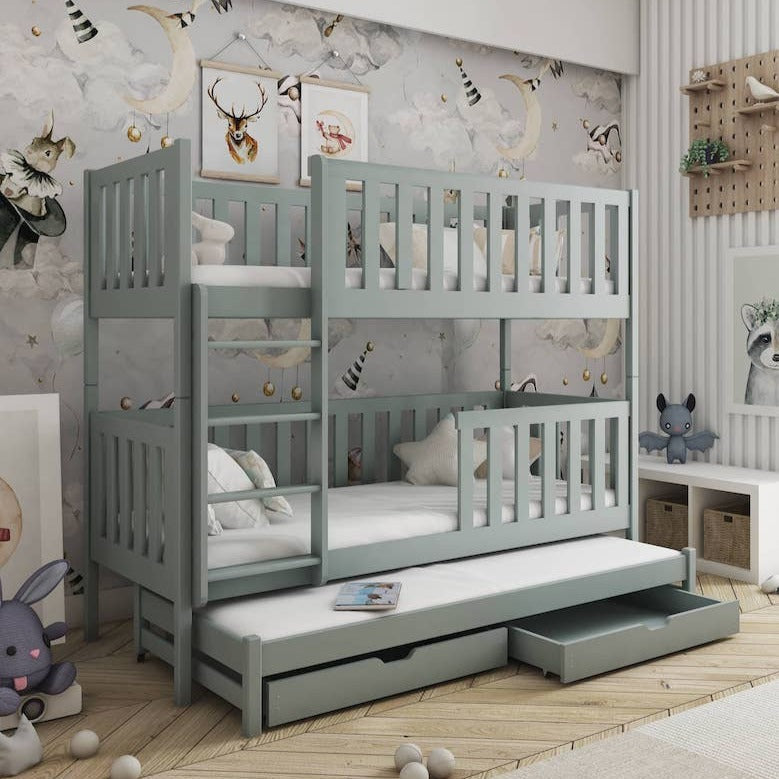 Lea Bunk Bed with Trundle and Storage