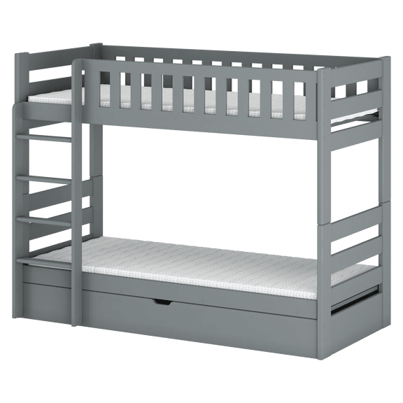 Wooden Bunk Bed Focus With Storage