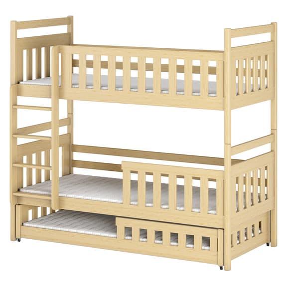 Wooden Bunk Bed Olivia With Trundle