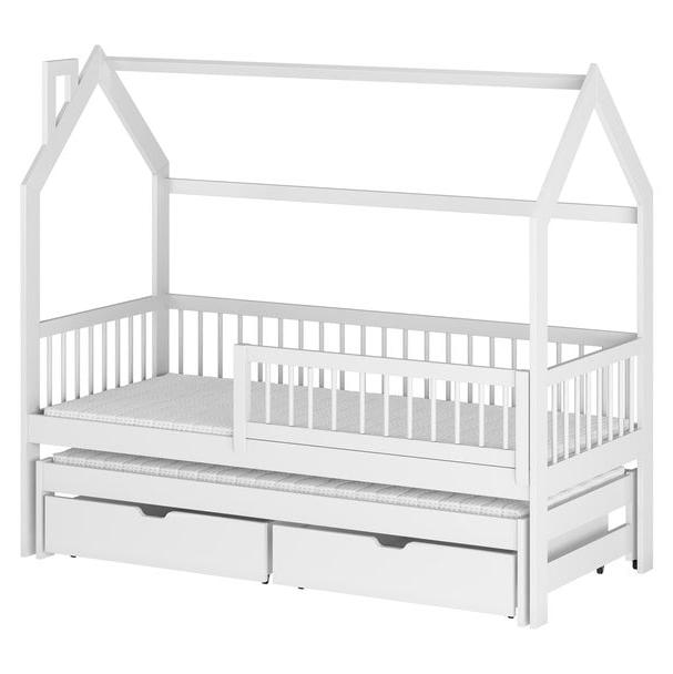 Wooden Single Bed Papi With Trundle