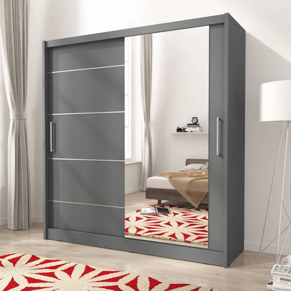 Maja I Alu Sliding Door Wardrobe 200cm