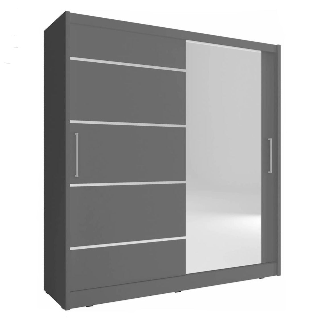 Maja I Alu Sliding Door Wardrobe 180cm