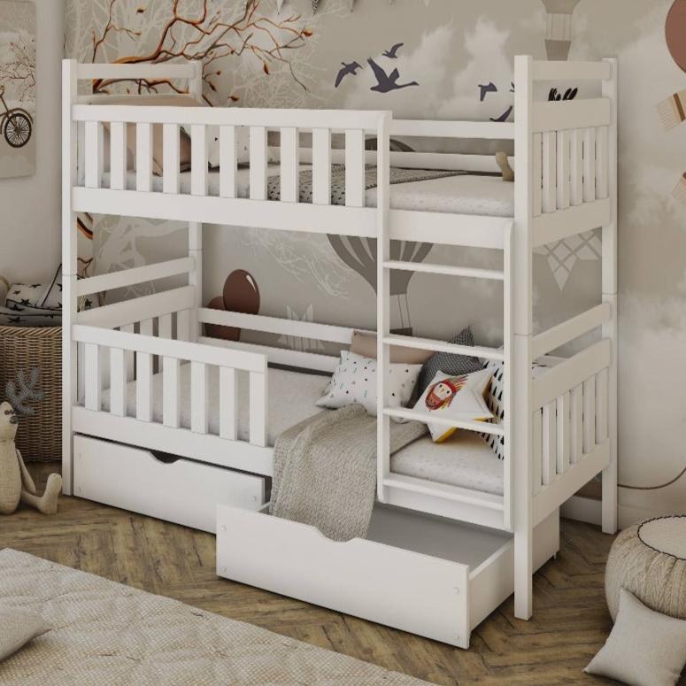 Wooden Bunk Bed Monika with Storage