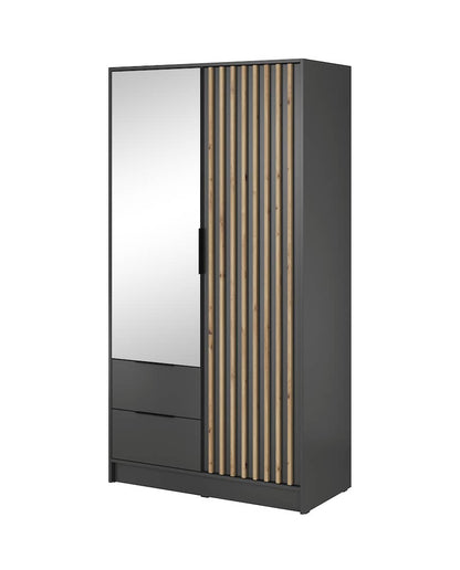 Nelly Hinged Door Wardrobe 105cm [Mirror]