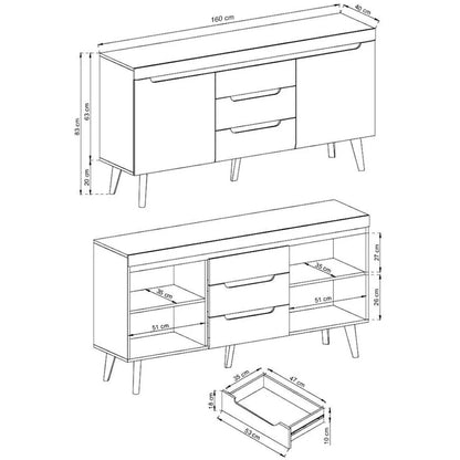 Nordi Large Sideboard Cabinet 160cm