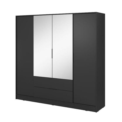 Kelly Hinged Door Wardrobe 206cm [Mirror]