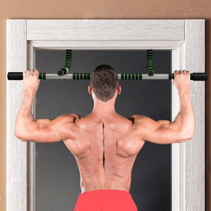 HOMCOM Pull-Up Bar for Doorway, Home Fitness Door Horizontal Bar Push up Bar for Indoor Gym Upper Body Workout, Green