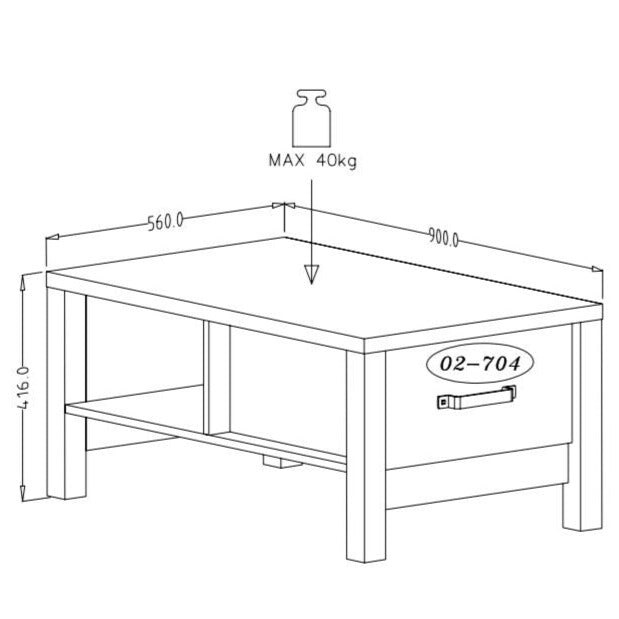 Olin 99 Coffee Table 90cm