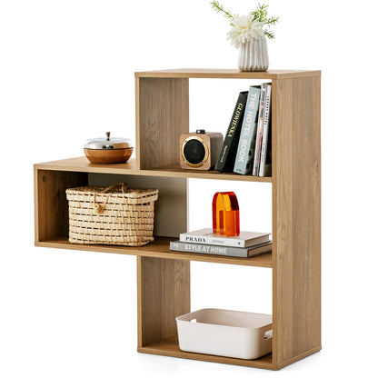 Concave/Convex Bookshelf for Living Room Bedroom Study Office-A