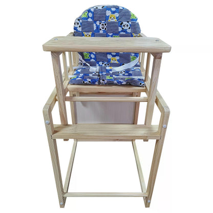 HOMCOM 50Lx44Wx88H cm Baby Dinning Feeding Highchair-Blue Padding Seat