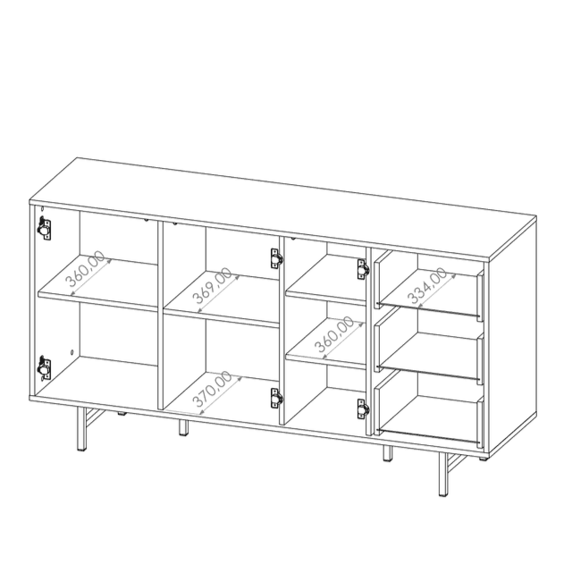 Preggio Large Sideboard Cabinet 150cm