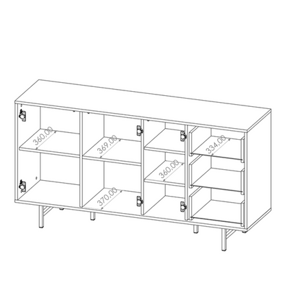 Preggio Large Sideboard Cabinet 150cm