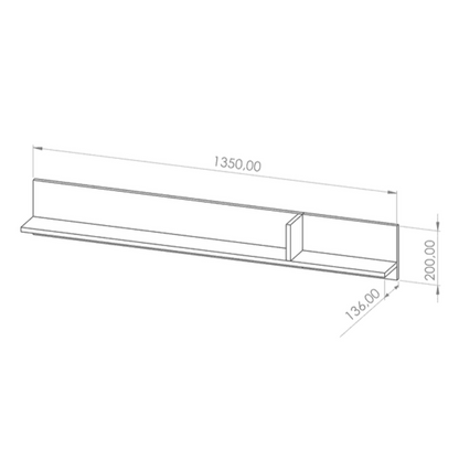 Preggio Wall Shelf 135cm