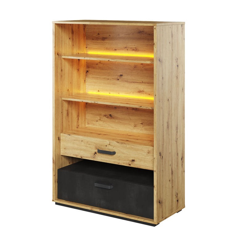 Qubic 06 Bookcase 90cm with LED