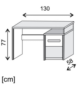 Roma ROM10 Computer Desk 130cm