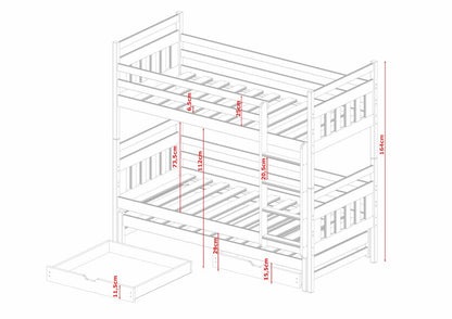 Seweryn Bunk Bed with Trundle and Storage