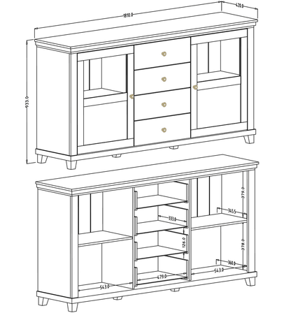 Evora 25 Sideboard Cabinet 181cm