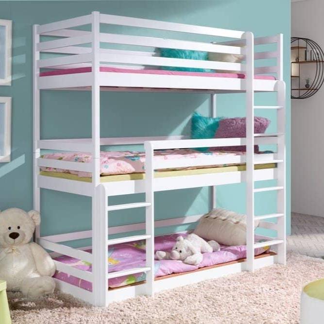 Wooden Triple Bunk Bed Ted