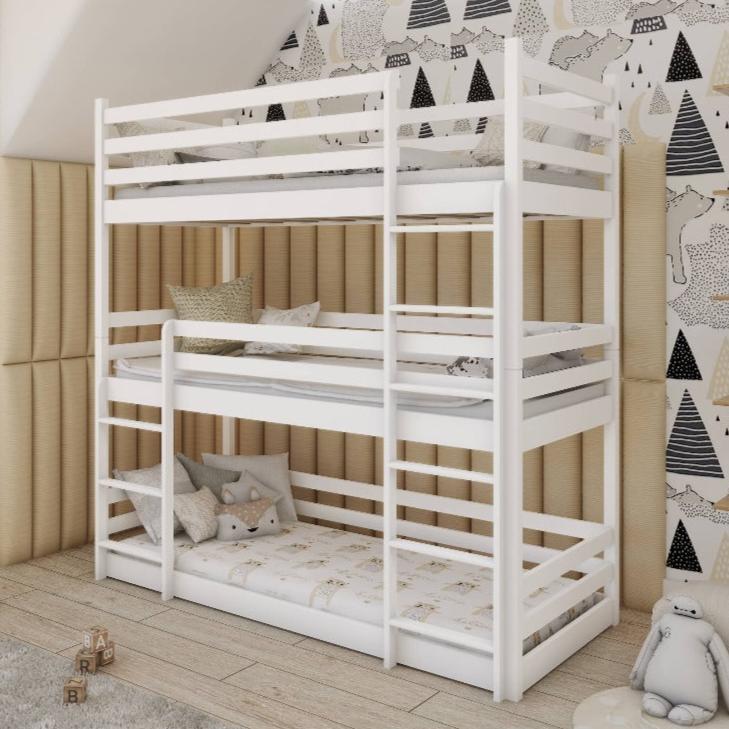 Wooden Triple Bunk Bed Ted