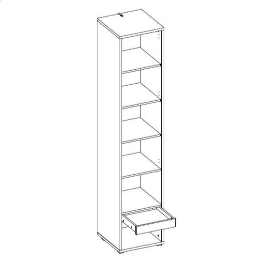 CP-07 Tall Storage Cabinet for Vertical Wall Bed Concept Pro [Oak Sonoma]