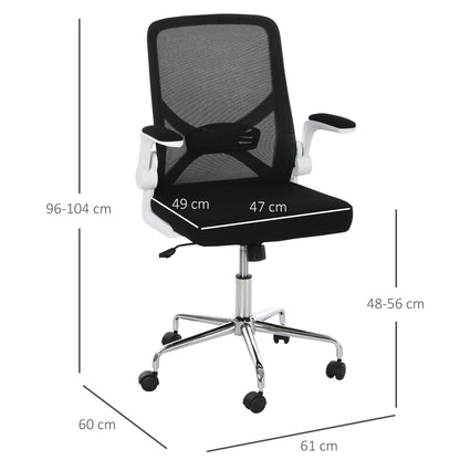 Vinsetto Office Chair with Folding Back Mesh Swivel High Back Chair Adjustable Height