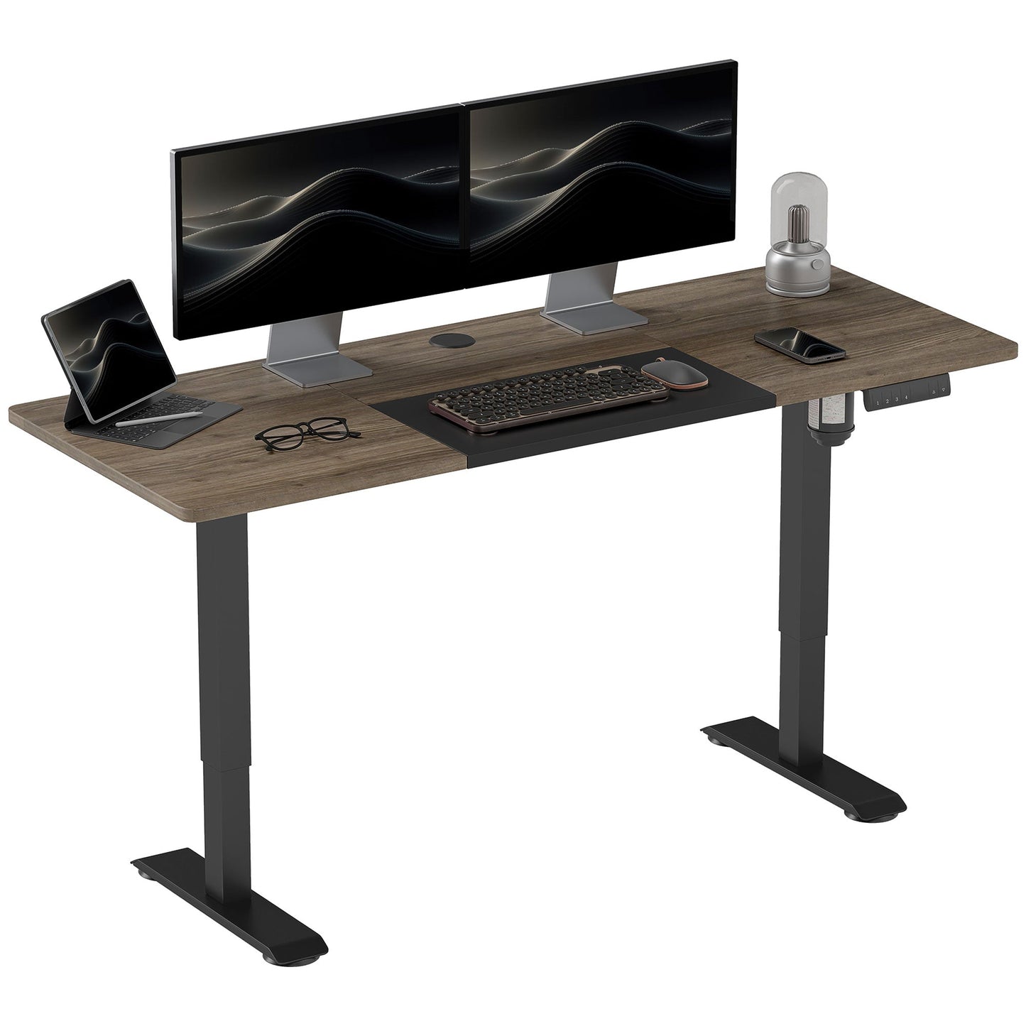 Vinsetto 72-116cm Adjustable Electric Standing Desk, with LED Display - Black