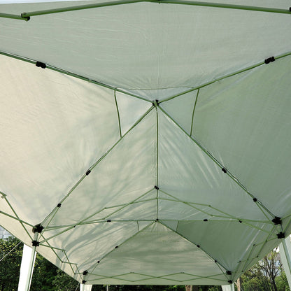 Outsunny 3 x 6 m Garden Pop Up Gazebo, Wedding Party Tent Marquee, Water Resistant Awning Canopy with Sidewalls, Windows, Carry Bag, White