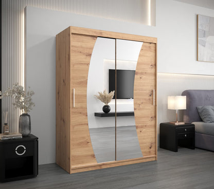 Wave Sliding Door Wardrobe 150cm