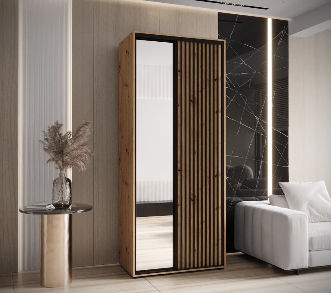 Sapporo II Sliding Door Wardrobe 110cm