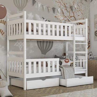 Wooden Bunk Bed Monika with Storage