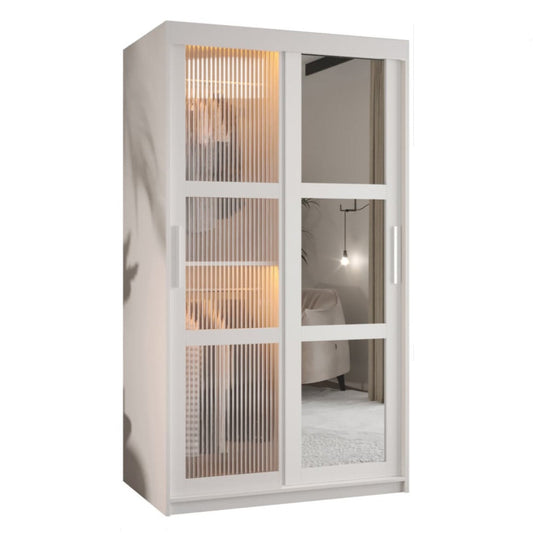 Flutes II Sliding Door Wardrobe 100cm