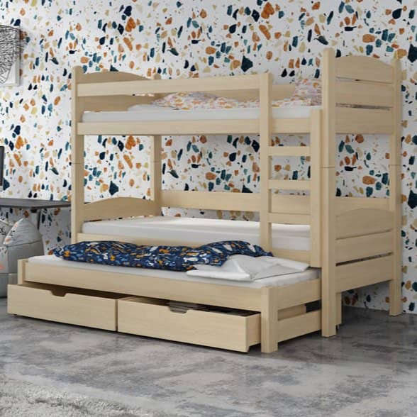 Cezar Bunk Bed with Trundle and Storage