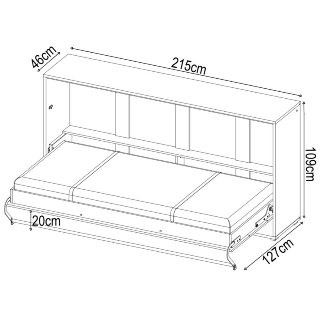 CP-06 Horizontal Wall Bed Concept 90cm