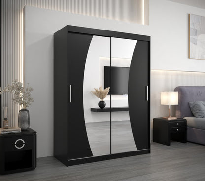 Wave Sliding Door Wardrobe 150cm