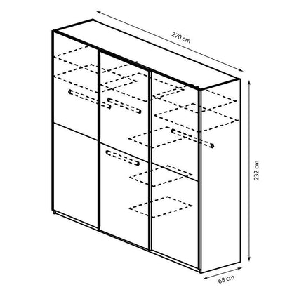 Cremona Sliding Door Wardrobe 270cm